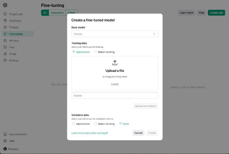 Platform.openai.com改版 可创建Assistants 调优模型Platform.openai.com的功能和UI都有重大更新，新增Playground， Assistants, Threads， Fine-tuning等模块