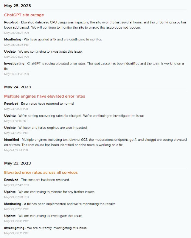 以下为假想剧本：Sam（质问运维VP）：怎么回事？连续3天出incident?运维VP：老大，算力又不够了……Sam：前一段找老黄定的新卡呢？运维VP：人家那边订单都排到年底了……Sam（沉思几秒后）：这样吧，再封一批账号释放点算力……中文ChatGPT社区：😭😢😂😓😅😱📢AI新闻频道： t.me/AI_News_CN📢C站最新模型： t.me/aigc_best🤖机器人： t.me/ChatGPT_MJJ_Bot