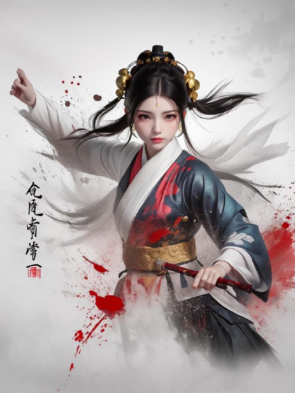 武墨 WuMo欢迎使用武墨模型，这是一个武侠与墨风交融的Lora==========Welcome to the Wumo model, which is a Lora that blends martial arts and ink style注意1！a1111中的本地额外网络不支持扩展的LoRA