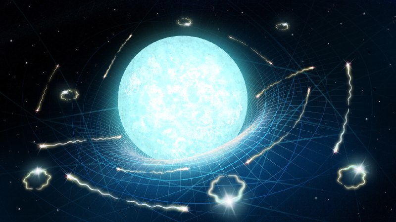 宇宙寿命大缩水 科学家将毁灭倒计时提前万亿倍中子星通过类似霍金辐射缓慢“蒸发”的艺术效果图