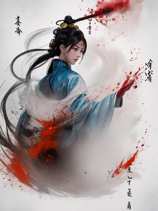 武墨 WuMo欢迎使用武墨模型，这是一个武侠与墨风交融的Lora==========Welcome to the Wumo model, which is a Lora that blends martial arts and ink style注意1！a1111中的本地额外网络不支持扩展的LoRA