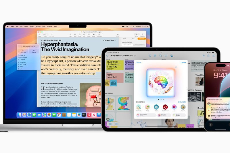 🆕 苹果发布 iOS 18.1、iPadOS 18.1 和 macOS Sequoia 15.1 公开测试版，包含全新 AI 工具苹果已发布其最新操作系统公开测试版：iOS 18.1、iPadOS 18.1 和 macOS Sequoia 15.1，引入了 Apple Intelligence 旗下的新功能