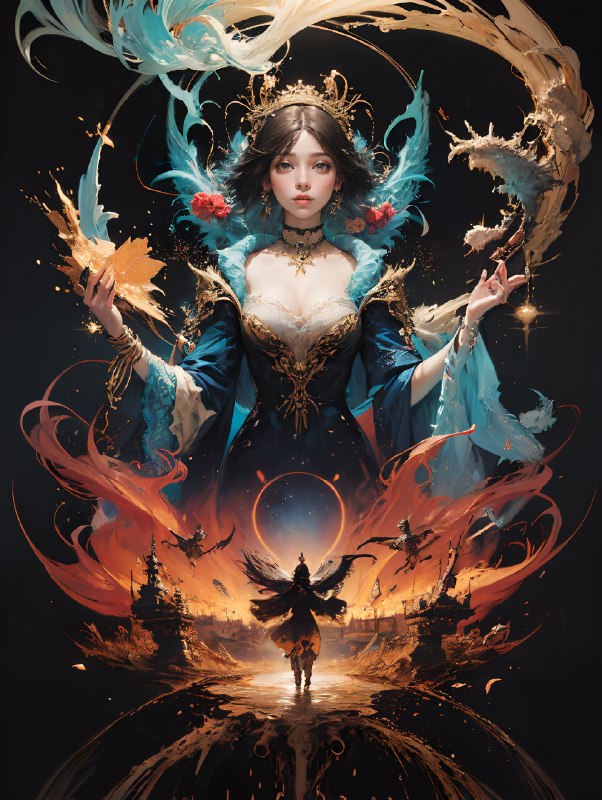 majicMIX fantasy这个模型风格炸裂，远距离脸部需要inpaint以达成最好效果请参考我的prompt来使用recommended positive prompts: official art, unity 8k wallpaper, ultra detailed, beautiful and aesthetic, beautiful, masterpiece, best quality, (zentangle, mandala, tangle, entangle)use ng_deepnegative_v1_75t and badhandv4 in negativeinpaint the face-->only masked-->set to 512x512-->Denoising strength:0.2~0.5formula: (noosphere_v10Bakedx0.7+dalcefoPainting_2ndx0.3) x 0.6 + 饭特稀V08 x 0.4via Civitai latest models (author: 4044)majicMIX fantasy这个模型风格炸裂，远距离脸部需要inpaint以达成最好效果请参考我的prompt来使用recommended positive prompts: official art, unity 8k wallpaper, ultra detailed, beautiful and aesthetic, beautiful, masterpiece, best quality, (zentangle, mandala, tangle, entangle)use ng_deepnegative_v1_75t and badhandv4 in negativeinpaint the face-->only masked-->set to 512x512-->Denoising strength:0.2~0.5formula: (noosphere_v10Bakedx0.7+dalcefoPainting_2ndx0.3) x 0.6 + 饭特稀V08 x 0.4via Civitai latest models (author: 4044)