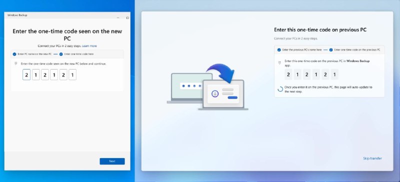 Windows 11 即将允许在安装过程中从旧电脑传输文件微软即将在不到三个月的时间内终止对 Windows 10 的支持，数百万用户将无法运行 Windows 11 的旧电脑升级到新硬件