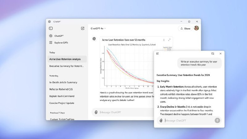 ChatGPT 桌面版现已登陆 Windows 平台今天，OpenAI 宣布其人工智能聊天机器人平台 ChatGPT 已开始预览专用 Windows 应用程序