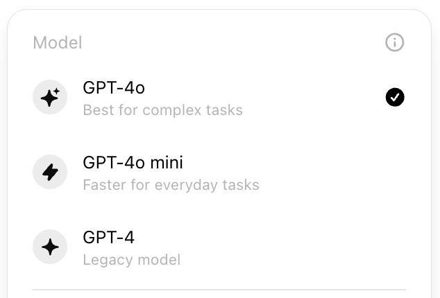 ↩️🖼 ChatGPT 3.5已退役 仅剩API调用 GPT-4o mini成本下降近1倍 目前在ChatGPT应用中，GPT-3.5已经完全退役，官方宣布只剩 API调用
