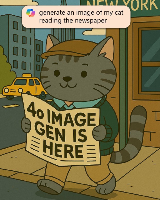 Copilot整合GPT-4o图像生成Copilot现已启用基于GPT-4o模型的图像生成功能，显著增强创作力