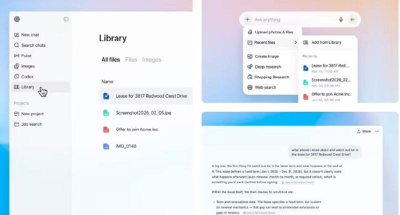 ChatGPT 变身“云网盘”：付费用户迎来 Library 功能，文档图片跨对话调用在 AI 助手的进化史上，如何让 AI “记住”并随时调用用户上传的资料一直是个痛点