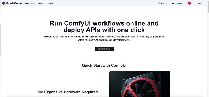 📢导航站收录更新通知！#AI·产品 #AI新时代站点名称: Run ComfyUI workflows online and deploy APIs with one click - ComfyOnline描述: Provides an online environment for running your ComfyUI workflows, with the ability to generate APIs for easy AI application development.链接: 