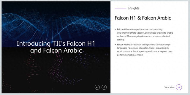 🇦🇪阿联酋发布两款AI新模型，探索差异化竞争路径* Falcon Arabic： 阿布扎比技术创新研究院（TII）发布，Falcon系列首个专注阿拉伯语的大语言模型，基于Falcon 3-7B构建，训练语料覆盖现代标准阿拉伯语及多种地区方言，具备处理超长上下文（32K tokens或更高）的能力