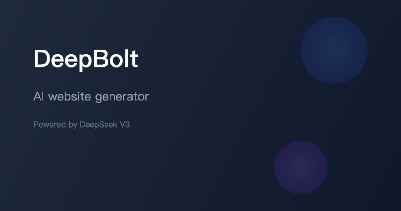 📢导航站收录更新通知！#AI·代码 #AI新时代站点名称: DeepBolt描述: 使用 DeepBolt AI 编码工具将想法变为现实