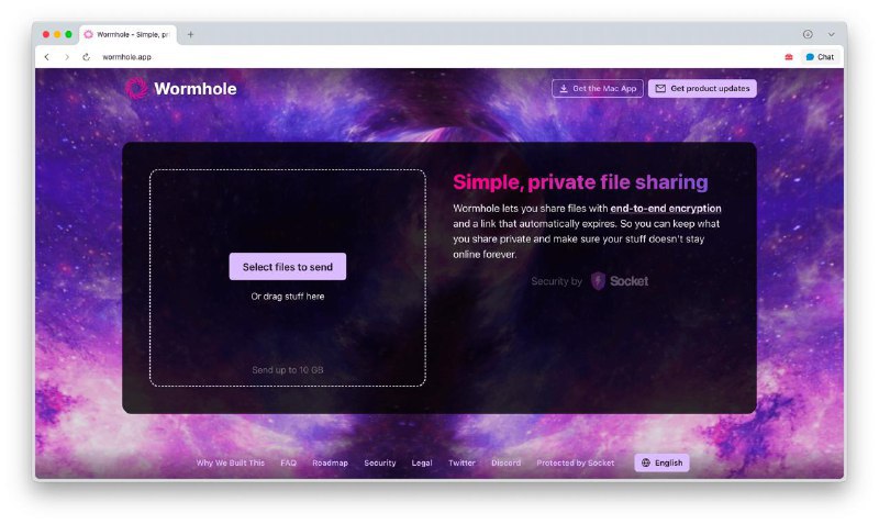 Wormhole —— 极速安全文件传输工具🔒 推荐大家一个我周周在使用的文件传输网页工具 Wormhole