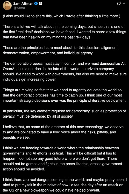 OpenAI回应监视担忧 将修改与五角大楼合同OpenAI宣布将修改其与美国五角大楼的合同，此举是在公众对公司AI技术可能被用于大规模监视的强烈反弹之后