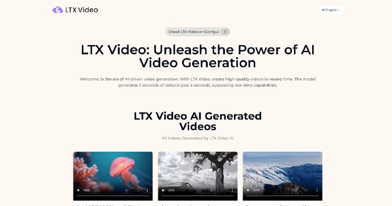 📢导航站收录更新通知！#AI·视频 #AI新时代站点名称: LTX Video描述: 使用LTX Video，在创纪录的时间内创建高质量的视频