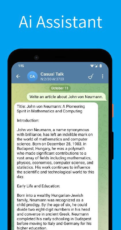 ChatAir：基于 Telegram 修改的 OpenAI 和 Gemini 的 Android 原生客户端ChatAir 是 OpenAI 和 Gemini 的原生客户端，提供比 ChatGPT 更流畅、更快速的聊天体验