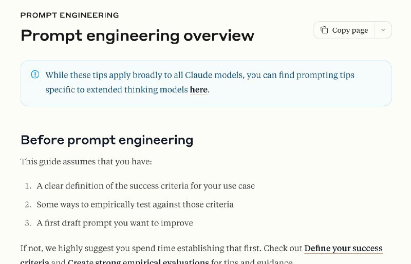 👉 名称：Prompt engineering overview🤖 类型：👀资料👏 介绍：详细介绍了如何通过提示工程来最大化 Claude 4 模型的效能：via 老胡周刊资源分享频道 - Telegram Channel