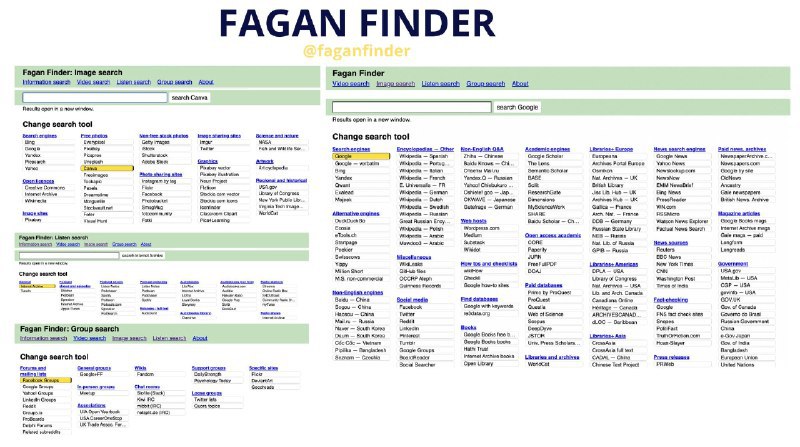 #搜索引擎 #网站🔎 Fagan Finder - 一个强大的聚合搜索引擎网站清朝时期的界面丝毫不影响它强大的搜索能力！支持搜索信息、视频、图像、群组、音频，其中每个类别下有数十上百个目标网站提供搜索数据📮投稿 📢频道 💬群聊 🔎索引via 极客分享 - Telegram Channel