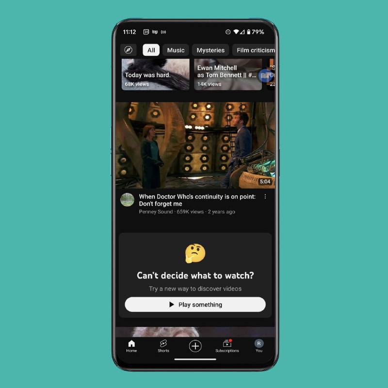 YouTube 测试“播放某些内容”按钮，供你在不知道该看什么时使用YouTube 似乎正在其移动应用上测试一个新的“播放某些内容”按钮，当你不知道该看什么时，该按钮会引导你观看随机视频
