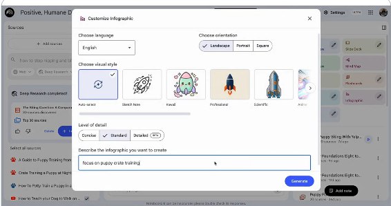 Google NotebookLM 信息图自定义样式功能正式上线谷歌旗下AI笔记工具 **NotebookLM** 今日正式推出信息图（Infographic）**自定义样式**功能，为用户带来更灵活的视觉化创作体验