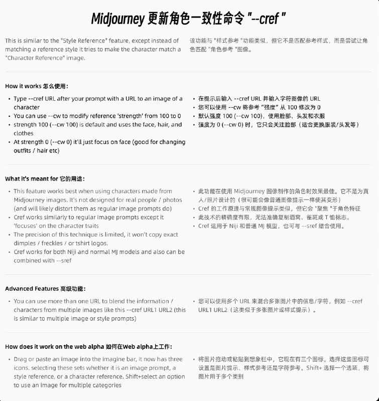 🧩 Midjourney角色一致性命令“--cref”via AI绘画｜AI视频 - Telegram Channel