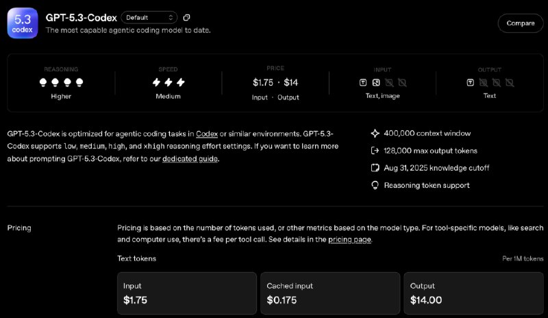 全线开放！OpenAI 发布 GPT-5.3-Codex：深度融合推理能力的“最强编程智能体”继本月初小范围测试后，OpenAI 旗下的编程大模型 GPT-5.3-Codex 现已正式面向全球开发者全线开放