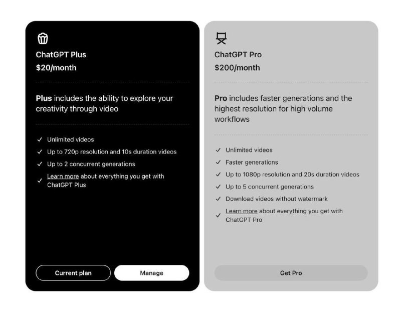 Sora 现已面向 ChatGPT 付费套餐用户提供无限制视频生成功能