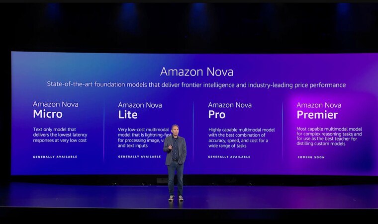 亚马逊推出Nova Premier模型 旗下最先进但性价比不高今天，亚马逊宣布推出 Nova Premier 模型，这是其功能最强大的模型，适用于执行复杂任务，并可作为模型蒸馏的“老师”