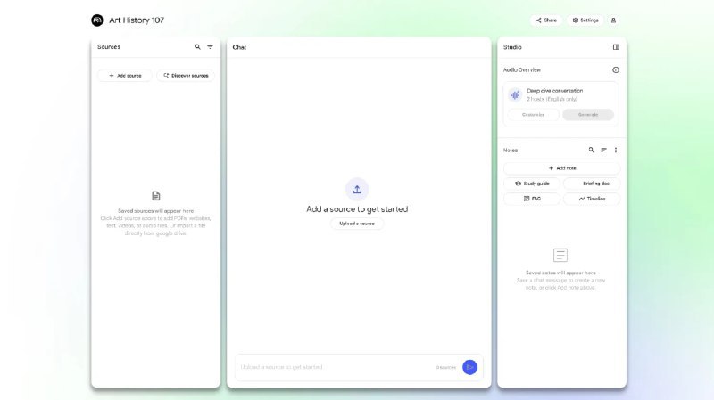 Google NotebookLM 现在可以搜索网络并为您“发现来源”在“来源”窗格中，将有一个新的“发现”按钮（就在“添加”旁边），该按钮带有放大镜和闪光