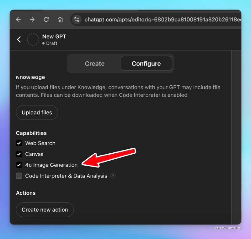 小互: 💬 Tibor Blaho: 4o Image Generation is also coming for custom GPTs (new ChatGPT web app update)小互: 好消息：4o 图像生成即将支持自定义 GPTs你可以使用最新的4o模型创建个性化、定制化的个人GPTs了话说GPTs这玩意好久没升级了🥲Tibor Blaho: 4o Image Generation is also coming for custom GPTs (new ChatGPT web app update)Link: 