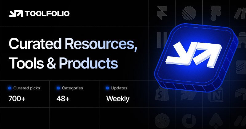 📢导航站收录更新通知！#极客·产品发现 #极客创造站点名称: Toolfolio描述: Toolfolio 可帮助您找到提高生产力、创造力和设计的最佳工具