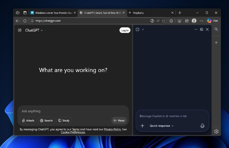 微软又截胡 使用Edge访问ChatGPT/DeepSeek时建议用户换成Copilot据 Windows Latest 发布的消息，微软正在使用 Microsoft Edge 浏览器截胡 ChatGPT、DeepSeek 和 Perplexity 三款 AI 应用，截胡方式与微软通过 Microsoft Edge 截胡 Chrome 浏览器类似