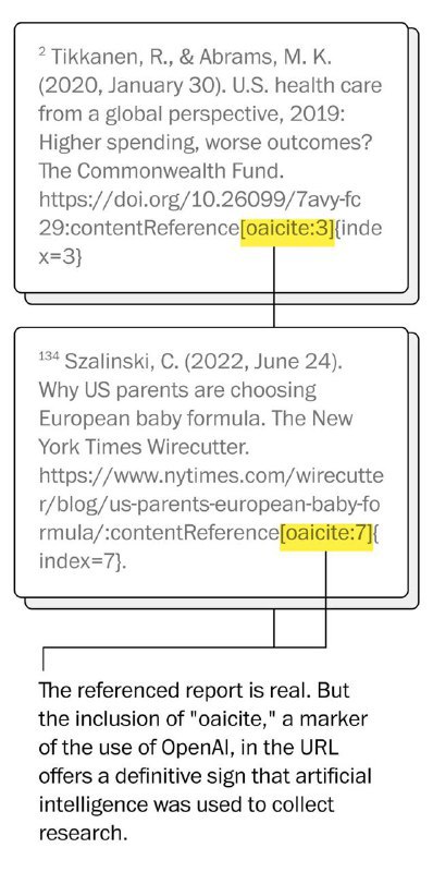 🤖 美国卫生部报告疑用AI出错：虚假引用频现美国卫生与公共服务部一份名为“让美国再次健康”的报告，被曝可能使用了人工智能生成内容