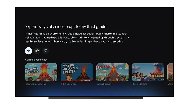 Google宣布旗下Gemini AI助手已正式登陆Google TV智能电视平台，首批支持设备为TCL新发布的QM9K系列电视，后续年内将扩展至更多搭载Google TV系统的电视和流媒体盒