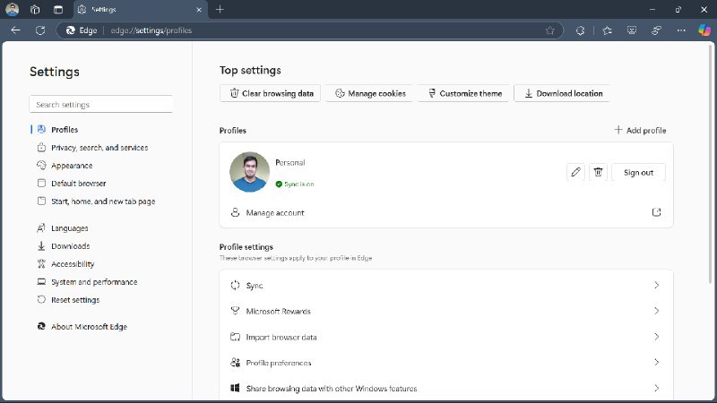 微软Edge的设置界面越来越像Google Chrome浏览器当我们查看稳定版的设置页面时，它有一个包含不同类型设置的汉堡菜单