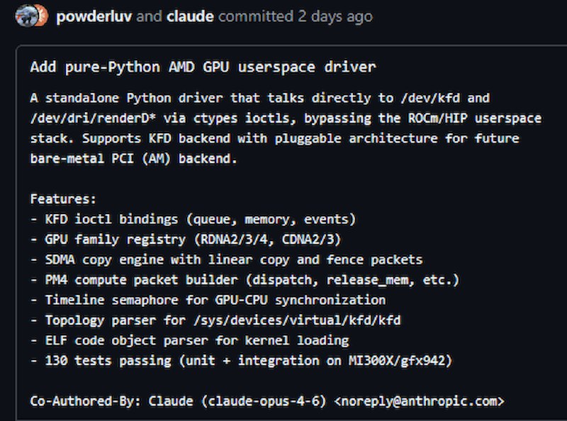AMD副总裁完全用AI写了个显卡驱动 但和你想的不太一样AMD Linux显卡驱动迎来了一个不同寻常的时刻