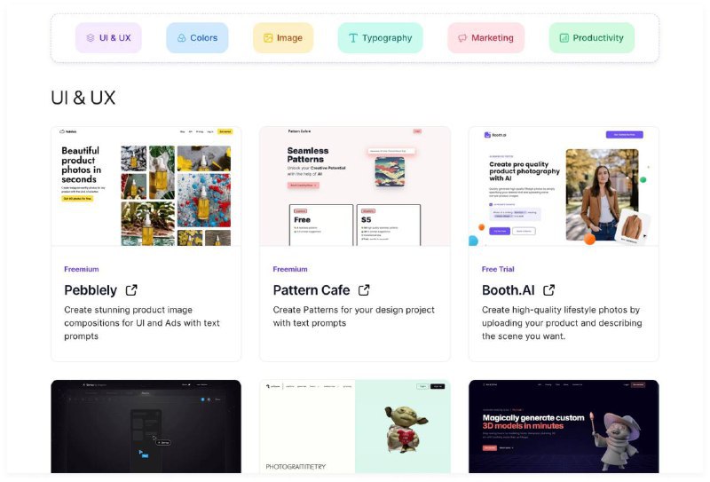 AI Tools for Designers | 设计师 AI 工具箱⚜️ designtools.ai专门收集设计师需要使用的 AI 工具的网站，工具是否收费也标注清楚了via chatGPT中文社区 - Telegram Channel