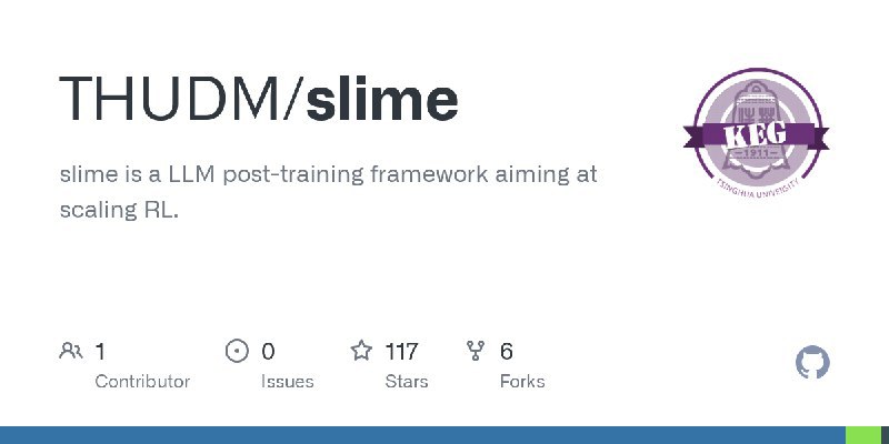 THUDM/slime slime 是一个旨在扩展强化学习（RL）的大型语言模型（LLM）后训练框架