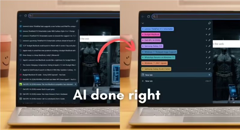 网页杂乱救星！微软 Edge 浏览器上线 AI 标签整理功能：秒速归类海量页面针对重度上网用户经常面临的“标签页地狱”痛点，微软在 Edge 浏览器中推出了全新的 AI 标签页整理功能（AI Tab Organizer）