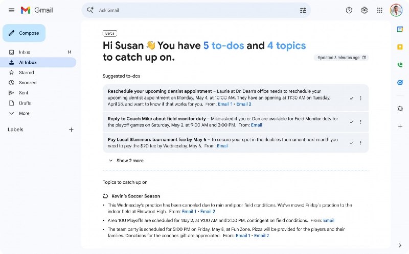 Gmail推出AI收件箱 但仅限顶级订阅用户使用Gmail 的 AI 收件箱功能如今开始向更多用户开放，不过若想体验这一功能，代价并不低