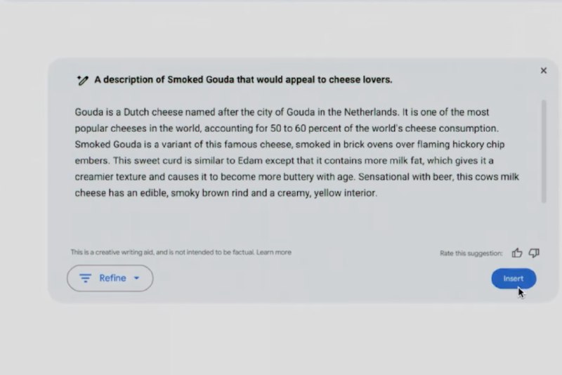 Google从其AI超级碗广告中撤下不正确的奶酪消费数据在经过编辑的 YouTube 视频中，Gemini 的回复跳过了具体内容，称 Gouda 是