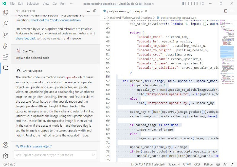 Github Copilot Chat1. 使用vscode insiders2. 安装copilot nightly(和copilot chat)3. 要有copilot订阅4. 左侧就会出现一个chat按钮，点击即可交互没怎么测试，就试了一下explain my code，貌似能接受上万长度的代码，远超普通的gpt不过试的时候有时报错，如图三role must be 