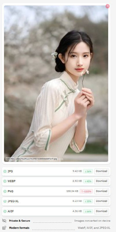 🆔 网站名称：Minipic⭐ 网站功能：图像转换、图像压缩📁 网站简介：一个高效的在线图像转换和压缩工具，支持将图像转换为现代格式，如WebP、AVIF、PNG、JPEG和JPEGXL