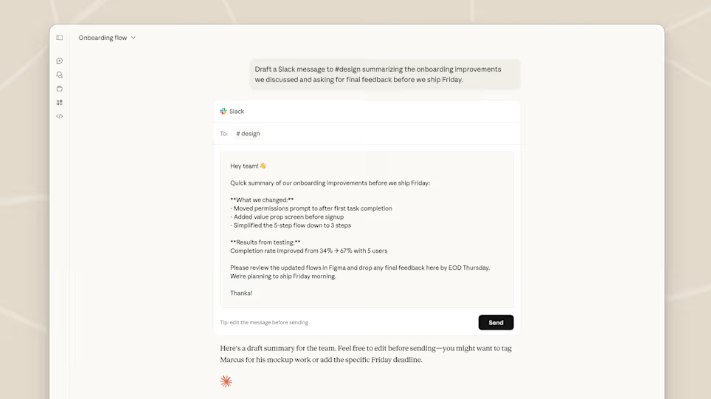 Anthropic 深度集成 Slack、Figma 等应用：Claude 进化为职场“指挥中心”Anthropic 宣布了一项重大功能更新:用户现在可以直接在 Claude 界面内打开并操作多种主流办公应用