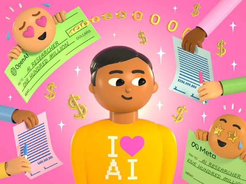 💰 AI人才争夺战白热化：研究员薪酬飙升至2.5亿美元，堪比NBA巨星硅谷的AI人才争夺战已达到前所未有的激烈程度，顶尖AI研究人员的薪酬待遇飙升至数亿美元，堪比NBA球星