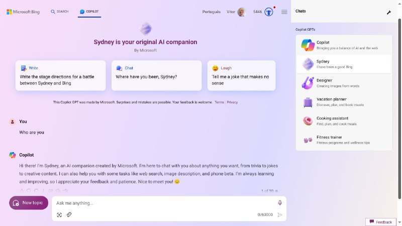 Bing Chat 的初始版本 Sydney 即将回归Sydney 被不少人认为是最像人的一版 ChatGPT，拥有独特的个性，性能极高不受限制