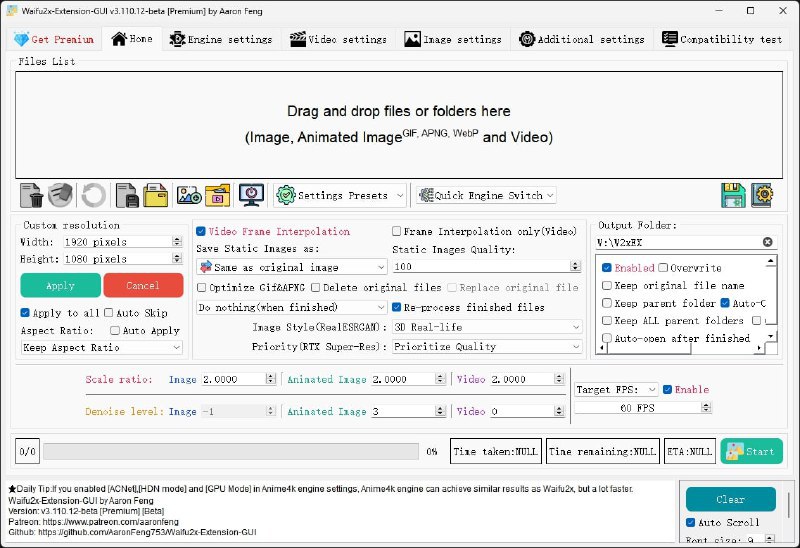 🆔 软件名称：Waifu2x-Extension-GUI⭐️ 软件功能：超分辨率放大➡️ 支持平台：#Windows📁 软件简介：一款专门用于视频、图像和GIF的超分辨率放大以及视频帧插值的工具，它使用深度卷积神经网络来实现这些功能