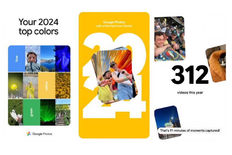 📸Google Photos上线2024年度回顾，效仿Spotify WrappedGoogle Photos推出了年度回顾功能“2024 Recap”，与Spotify Wrapped类似