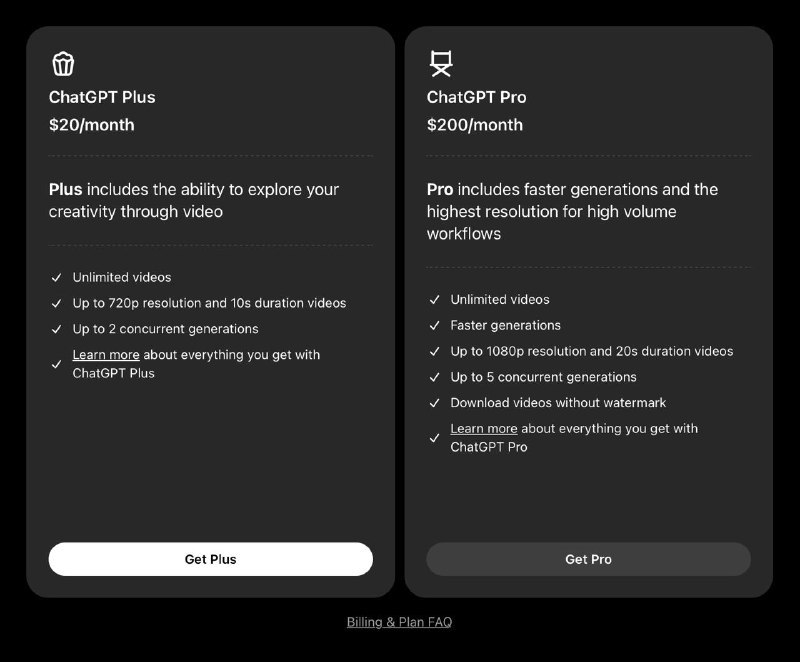 #Update #OpenAI #ChatGPT #Sora现在，ChatGPT Plus 订阅用户也可以生成无限数量的 Sora 视频