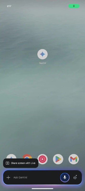 Google在Android上免费提供Gemini Live摄像头和屏幕共享功能确认后，您会在状态栏的时间旁边看到一个计数，Google 现已为 Live推出了新的来电式通知功能