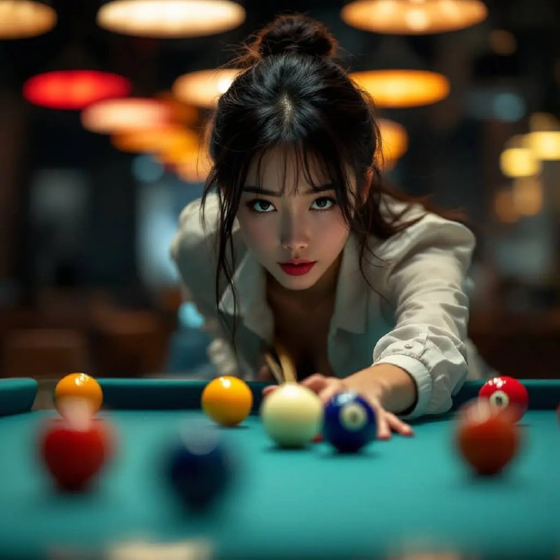 Prompt ✏️: a full-body shot,an Asian female model leaning over to strike a billiard ball,narrow focus, photo real,well lit,super resolution,Ultra HD 32K UHD with intricate detail.Model 🖼: flux pro📢 频道 ✈️ 群聊 📬 投稿 💵 商务via AI绘画｜AI视频 | AI音乐 - Telegram Channel